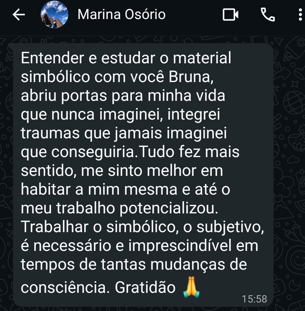 Depoimento de Marina Osório sobre o curso A Linguagem Secreta da Sua Vida