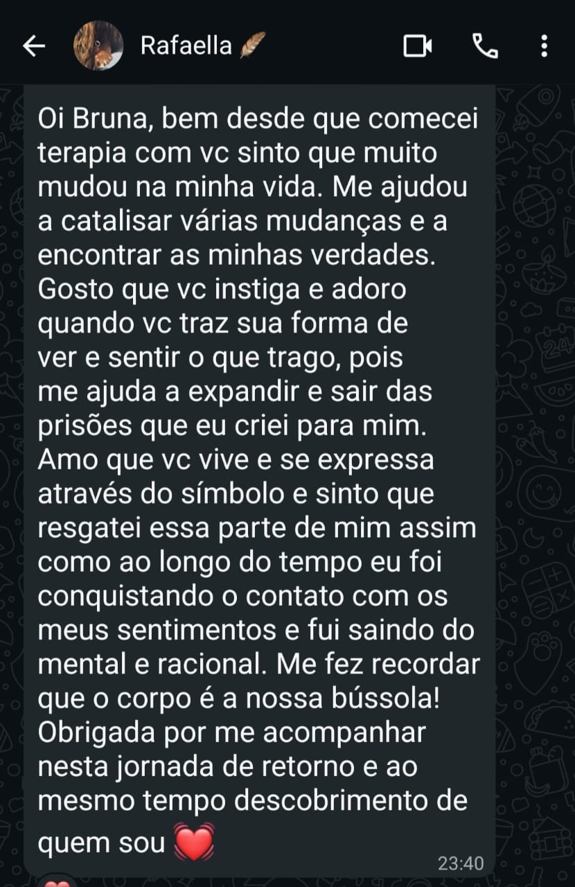 Depoimento de Rafaella sobre o curso A Linguagem Secreta da Sua Vida
